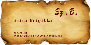 Szima Brigitta névjegykártya